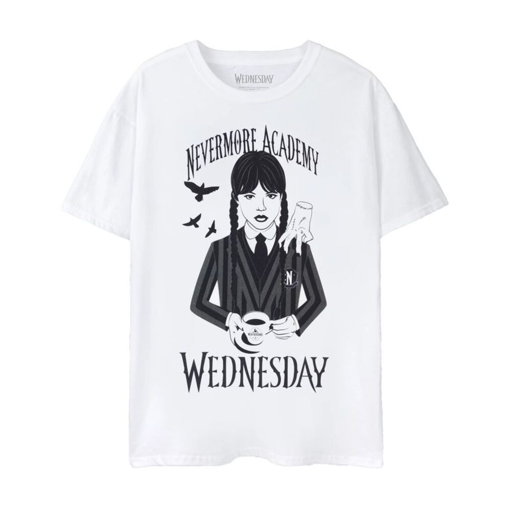 Wednesday Womens/Ladies Tea Short-Sleeved T-Shirt / White